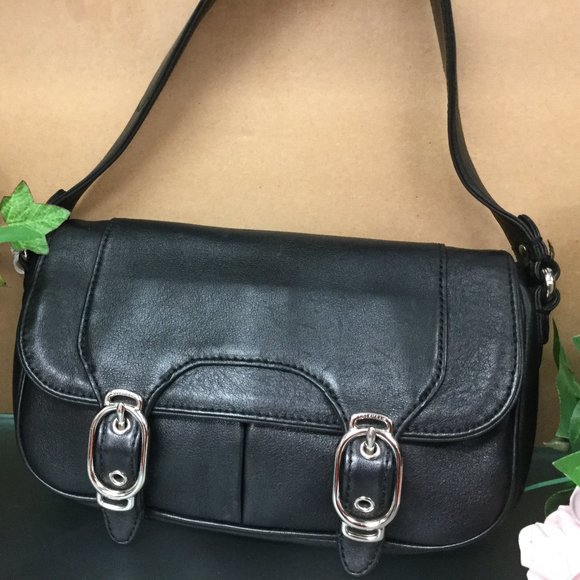 Cole Haan  women  Pure Luxury Leather Black satchel Shoulder Bag - Picture 2 of 14